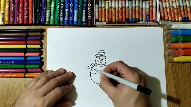 Рисуем Снеговик / Урок Рисования / #How to Draw Snowman / Drawing Lesson смотреть онлайн