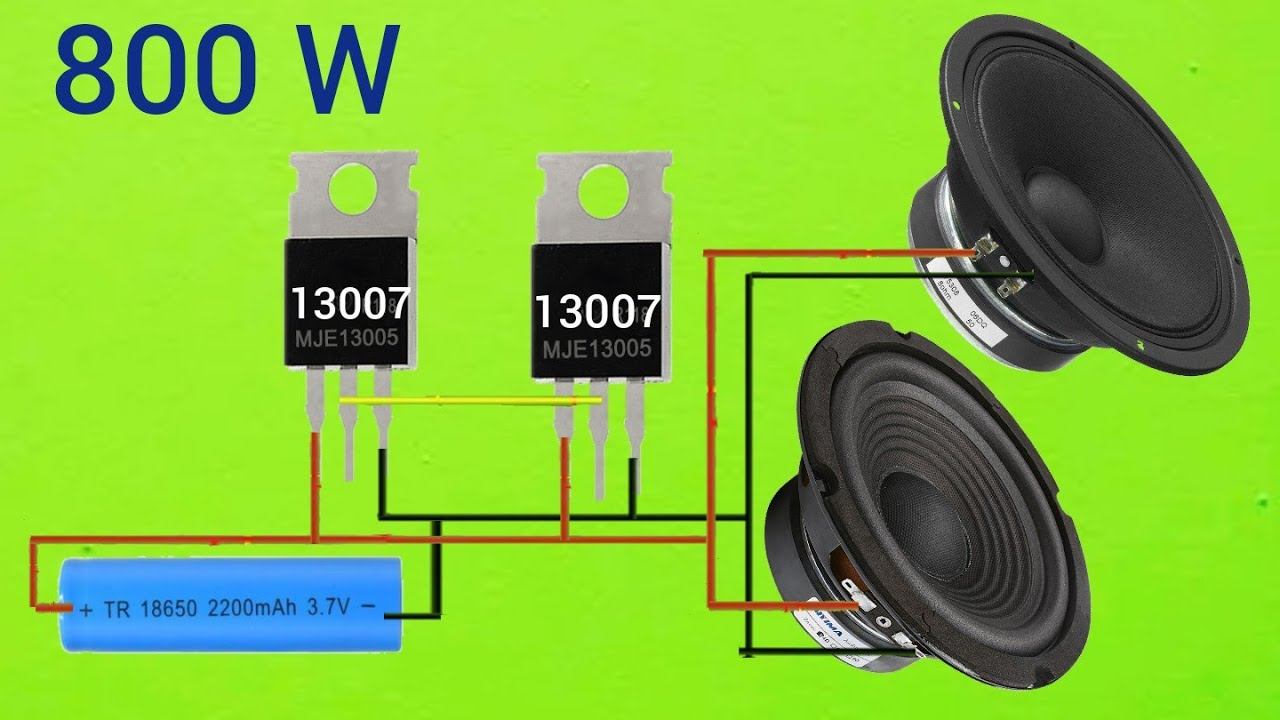 Diy Powerful Ultra Bass Amplifier Using 13007 Transistor смотреть онлайн