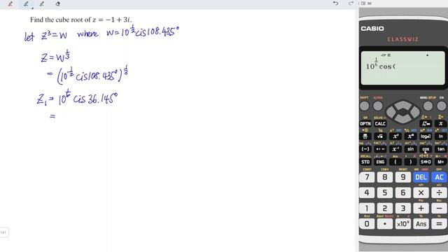 Find the cube root of z=-1+3i смотреть онлайн