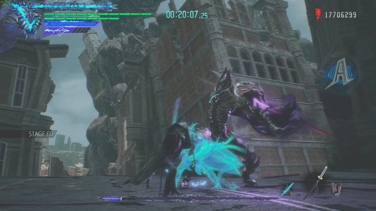 Devil May Cry 5 BP60 Vergil vs Cavaliere Angelo No damage(doppelganger parry) смотреть онлайн