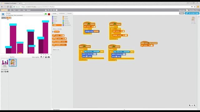 How to create gravity in Scratch - Platformers! смотреть онлайн