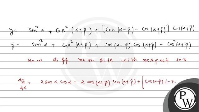 \( y=\sin ^{2} \alpha+\cos ^{2}(\alpha+\beta)+2 \sin \alpha \sin \beta \cos (\alpha+\beta) \),
t... смотреть онлайн