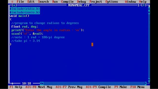 How to convert radian to degree || C Language смотреть онлайн