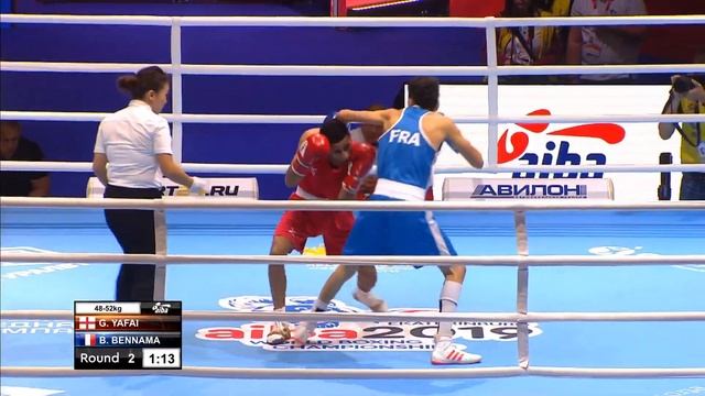 Quarterfinals (52kg) YAFAI Galal (ENG) vs BENNAMA BILLAL (FRA) /AIBA World 2019 смотреть онлайн