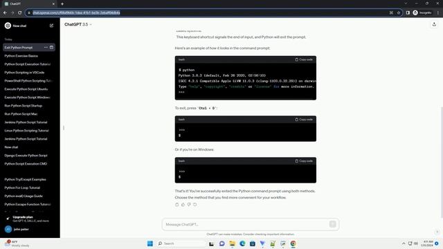 exit python command prompt смотреть онлайн