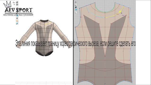 Как сшить купальник для художественной гимнастики. Инструкция к выкройке. смотреть онлайн