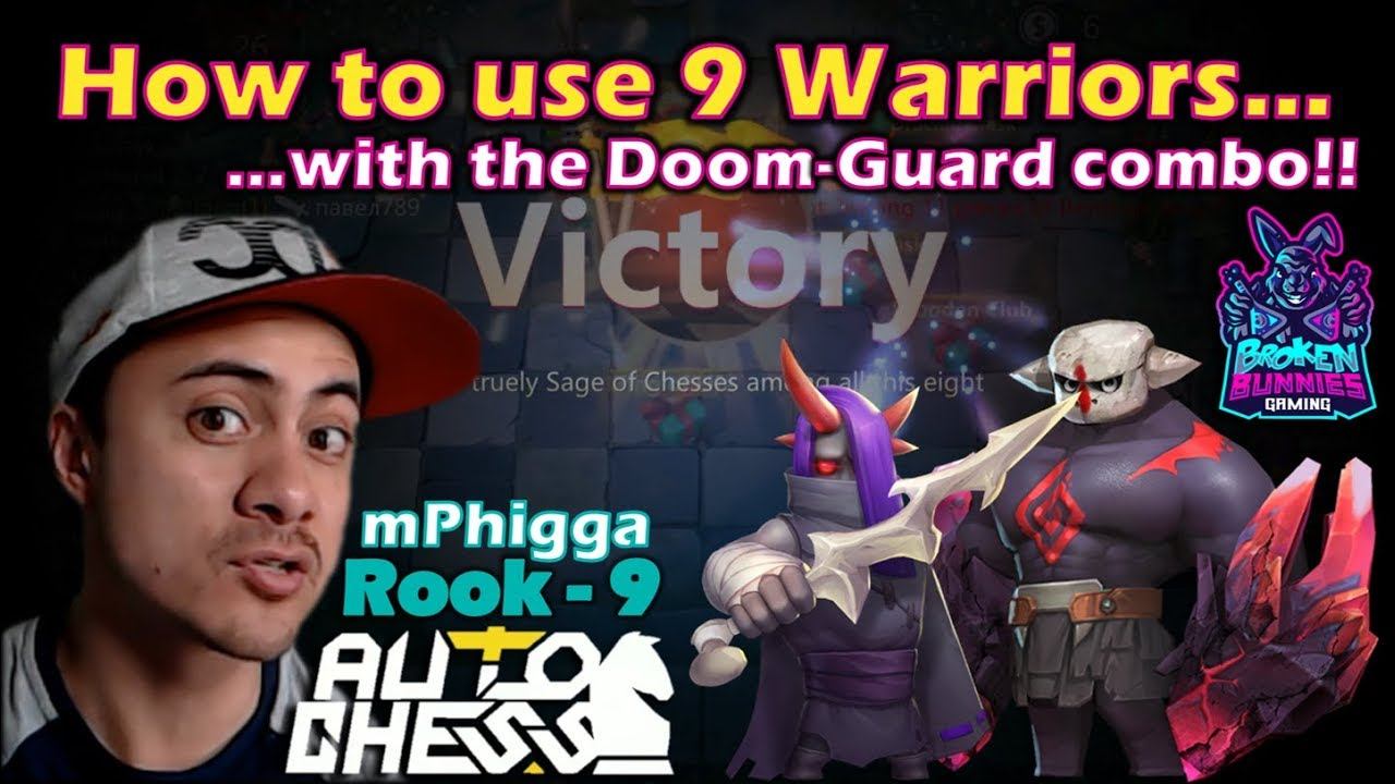 How to use 9 Warriors in Auto Chess... with Doom-Guard!! // Broken Bunnies Gaming смотреть онлайн