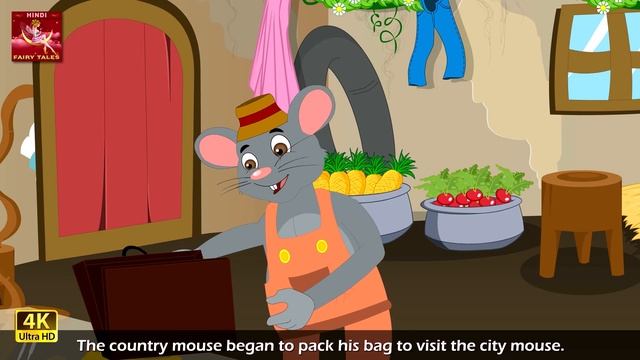शहरी चूहा और देहाती चूहा | Town Mouse and Country Mouse in Hindi | Kahani | @HindiFairyTales смотреть онлайн