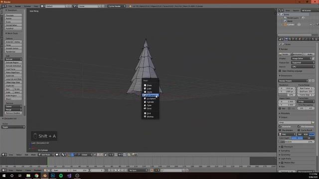 How to make a low poly Tree - Blender 2.79 Tutorial смотреть онлайн