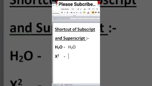 Subscript and Superscript Shortcut || #msoffice смотреть онлайн