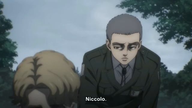 Niccolo mourns Sasha Death, Invites her parents for dinner | Attack on Titan: Final Season смотреть онлайн