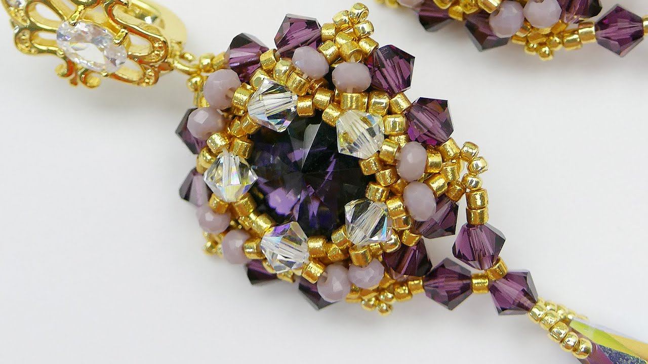 Beautiful Earrings with 16 mm rivolis смотреть онлайн