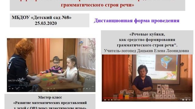 ГМО воспитателей групп компенсирующей направленности: деятельность в 2019 2020 уч. г. смотреть онлайн