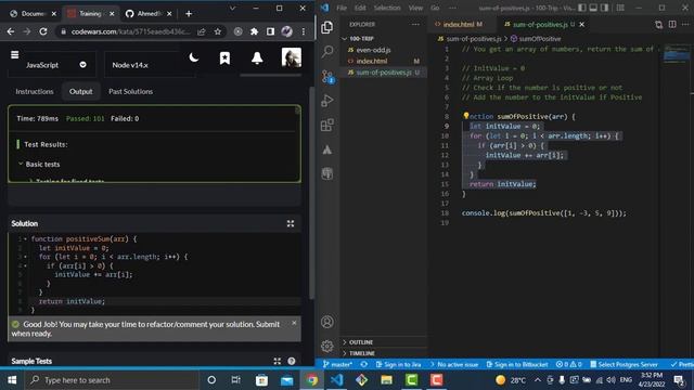 2- Sum Of Positives - [Problem Solving in JS] | بالعربي смотреть онлайн