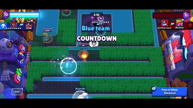 Brawl Stars - Beautiful Jacky and Nita Clutch Win on Gem Grab {Maze of Doom} (iOS) смотреть онлайн