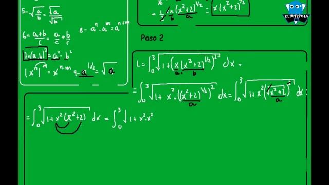 ElPrepha-integral definida- LONGITUD DE ARCO .Ejemplo 1 смотреть онлайн