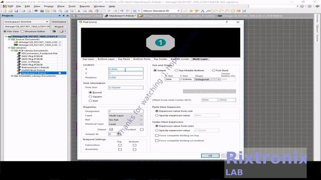Tutorial altium design ds1307 footprint pt 4 смотреть онлайн