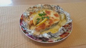 Семга в духовке со сливками и сыром. Очень вкусный рецепт!!!