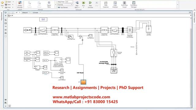 Analysis and Modeling of High Impedance Fault matlab simulink model | HIF simulink model смотреть онлайн