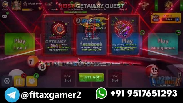 free 6400 heist gateway tokens ❤🔥 heist gateway cue max trick 🌀 8 ball pool free cue max trick смотреть онлайн