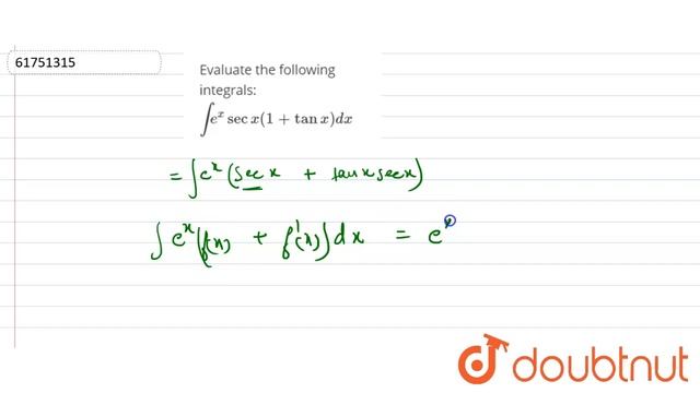 Evaluate the following integrals: `inte^(x)secx(1+tanx)dx` смотреть онлайн