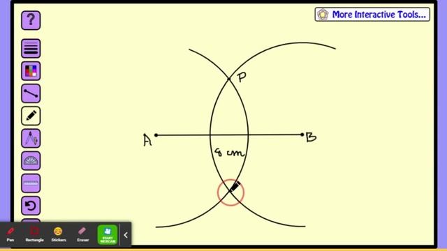 Constructing a perpendicular bisector of a line segment with ruler and compass Part II смотреть онлайн