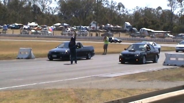 Powercruise 2012 Qld Off Street Drags Black VX Ute vs Black WRX смотреть онлайн