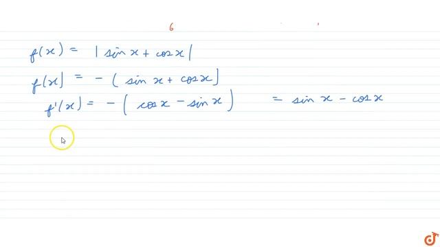 IIT JEE LIMITS AND DERIVATIVES If `f(x)=|sinx-|cosx||,`
then the value `f(x)^'a tx=(7pi)/6`
is
.. смотреть онлайн