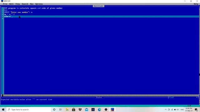 Square & Cube of Input Number | QBasic Program to calculate square & cube || Make Easy смотреть онлайн