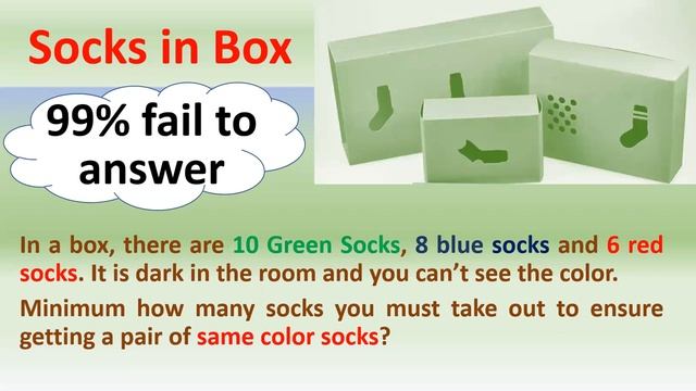 Permutation and Combination: Minimum Number of socks to be taken out. смотреть онлайн