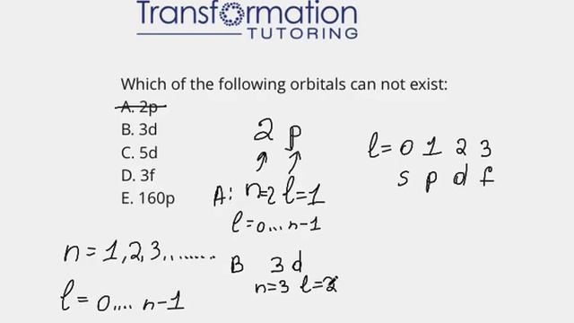 Which Of The Following Orbitals Can Not Exist? смотреть онлайн