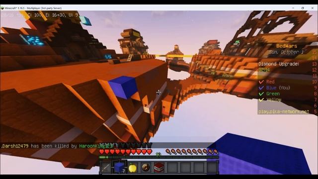 I`m playing bedwars! SERVER Ip: play.pika-network.net смотреть онлайн