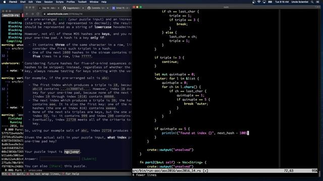 [Rust Programming] Advent of Code 2016 Day 14 - One-Time Pad смотреть онлайн