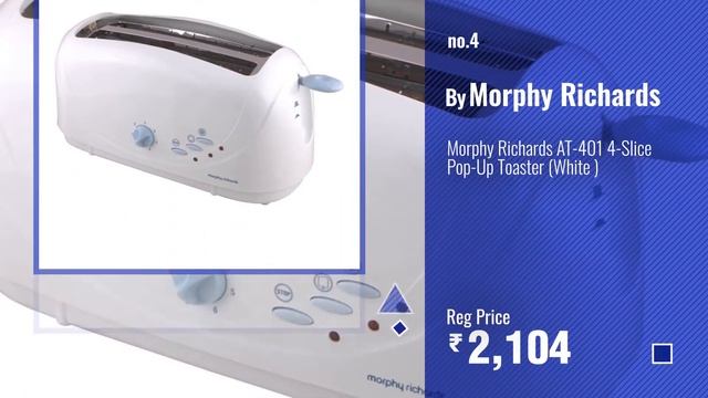 Top 10 Toasters [2018]: Morphy Richards AT-201 2-Slice 650-Watt Pop-Up Toaster (White) смотреть онлайн