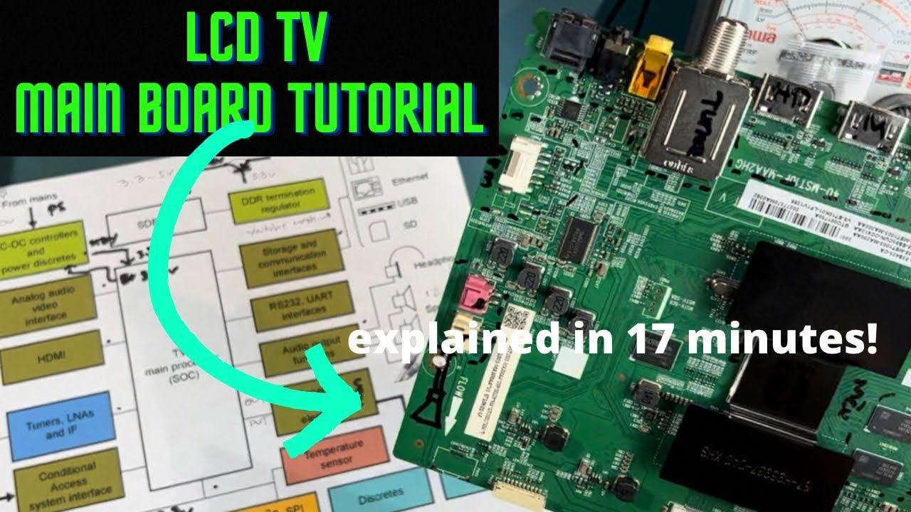 LCD TV main board Tutorial | Basic Electronics смотреть онлайн