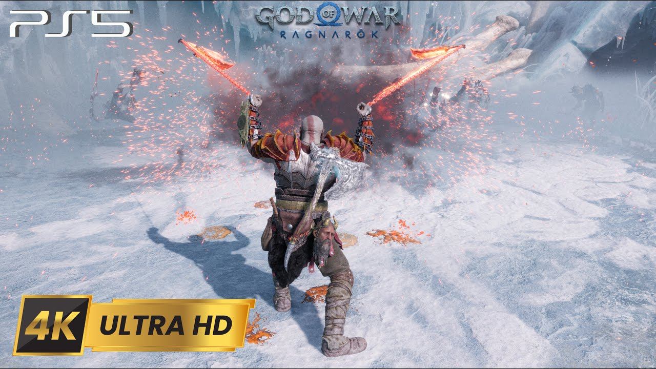 God of War Ragnarok (PS5) AGGRESSIVE COMBAT Gameplay on PS5 [4K 60FPS] смотреть онлайн