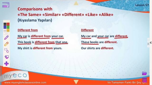 Elementary Lesson 57: Comparison The Same, Similar, Different, Like, Alike┃MyECO смотреть онлайн