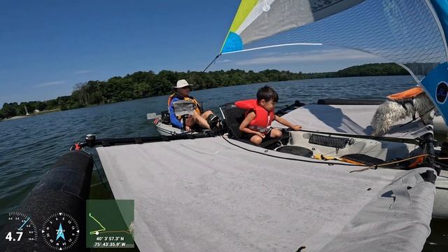 Relaxing Hobie Tandem Island Sail in Marsh Creek State Park смотреть онлайн
