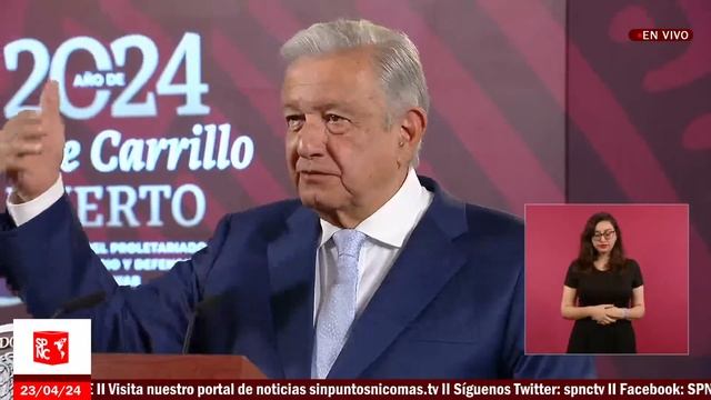 EN VIVO I #Conferencia de #AMLO I 23 de Abril 2024 desde #PalacioNacional #LaMañanera смотреть онлайн