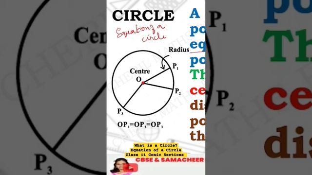 What is a Circle? |Equation of a Circle|CBSE CLASS 11 MATHS|CONIC SECTIONS смотреть онлайн