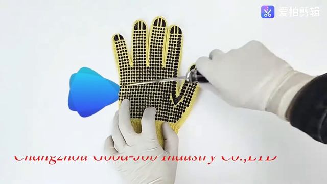 Kevlar / Aramid Fiber Anti Fire Cut Resistant Work Gloves Coated With PVC Dots Non-Slip смотреть онлайн