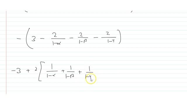 if `alpha,beta,gamma` are the roots of the equation `x^3-x-1=0` then `(1+alpha)/(1-alpha)+(1+be... смотреть онлайн