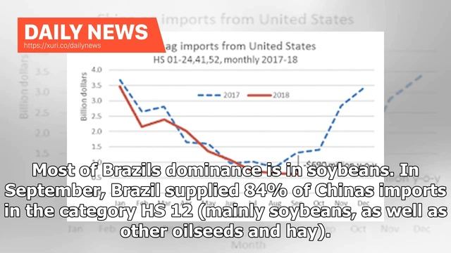 Daily News - Brazil Overtakes USA becomes the leading importer supplier for China смотреть онлайн
