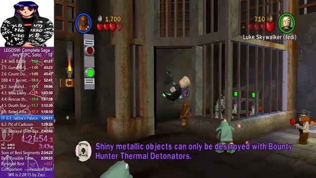 [PB] LEGO Star Wars: The Complete Saga Any% Speedrun in 2:42:29 смотреть онлайн