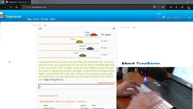 Thin Wireless Keyboard - Typing Sound and Speed Test [Seenda Ultra Compact] смотреть онлайн