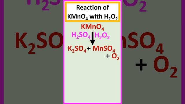 Reaction of KMnO4 with H2O2. #chemistry смотреть онлайн