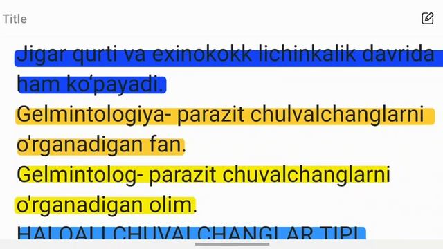 Biologiya.  7-sinf Zoologiya. To‘garak Chuvalchanglar.