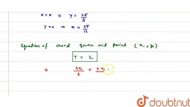The mid point of the chord 16x+9y=25 to the ellipse (x^(2))/(9)+(y^(2))/(16)=1 is | CLASS 12 | C... смотреть онлайн