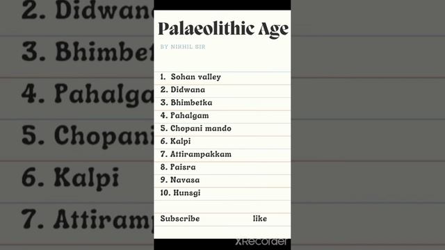 Paleolithic age | history for upsc | ten important Paleolithic sites in India | history by nikhil смотреть онлайн