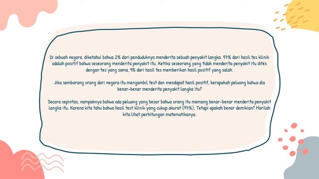 Peluang bersyarat dan Teorema bayes| Salsa Dyvia Wibowo (F1C221023) Prodi Matematika смотреть онлайн